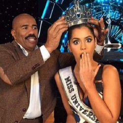 Steve Harvey Botches Miss Universe 2015 Announcement at Planet Hollywood Casino in Las Vegas